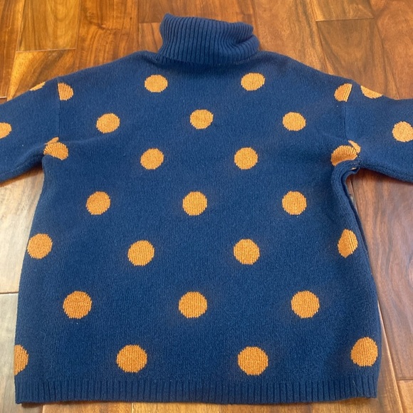 St. John’s Bay Navy Polka Dot Sweater. Size Large - Picture 4 of 7